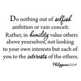Winston Porter Dockett Do Nothing Out of Selfish Ambition Quote Wall ...